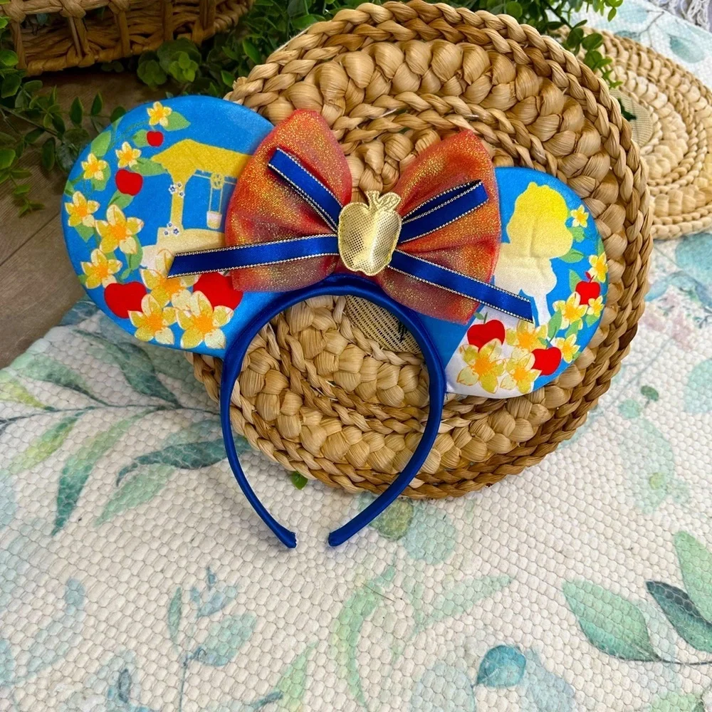 Colorful Mouse Ears Headband with Bow